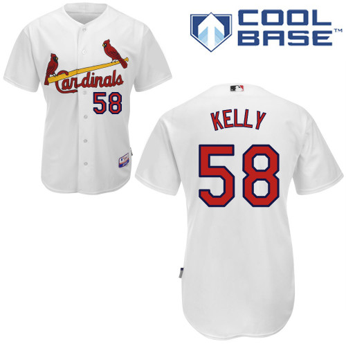 Joe Kelly #58 MLB Jersey-St Louis Cardinals Men's Authentic Home White Cool Base Baseball Jersey